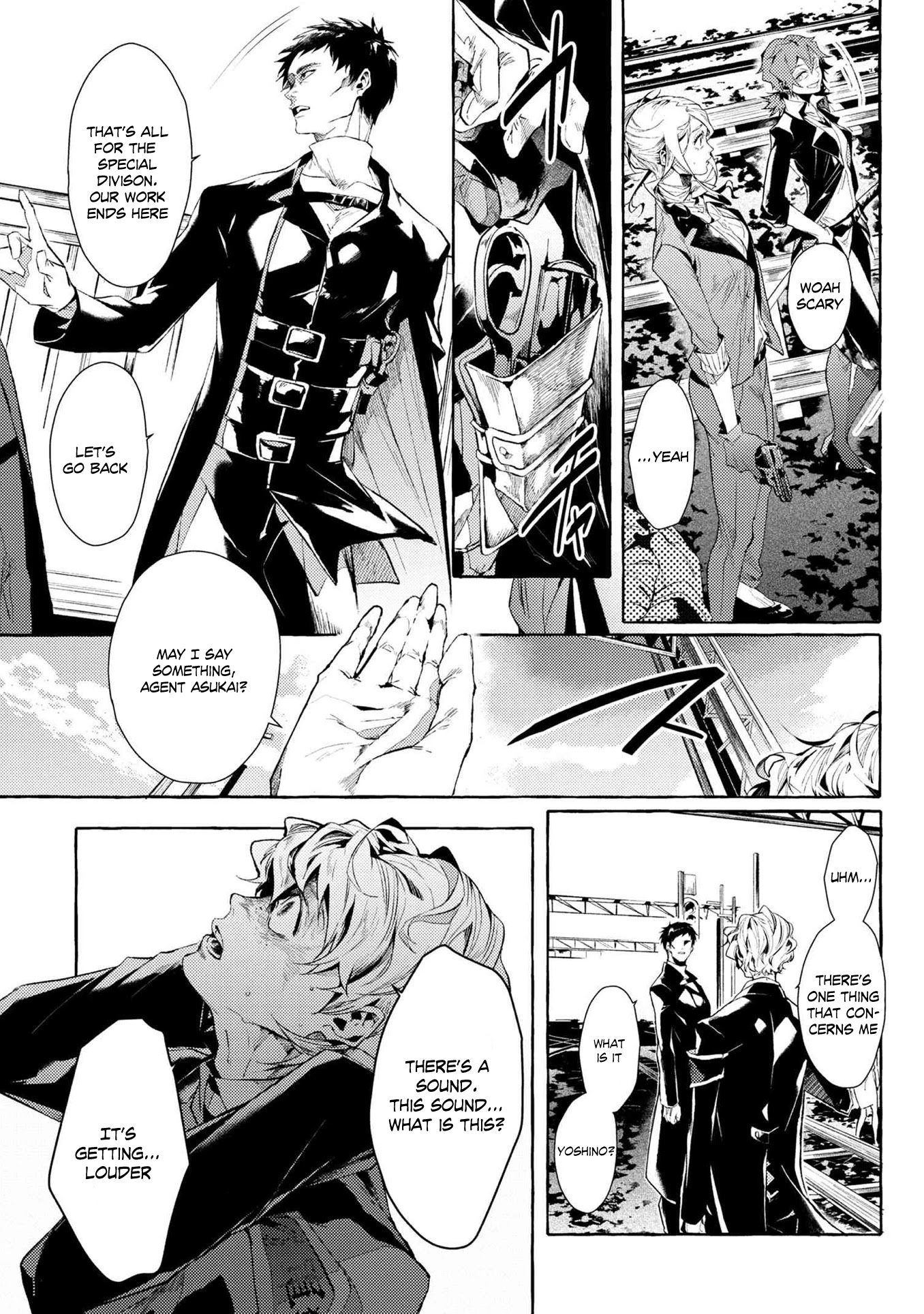Bungou Stray Dogs Gaiden: Ayatsuji Yukito VS. Kyougoku Natsuhiko Chapter 7.4 page 6 - Chapter 7.4: Act 4: Justice Department/Morning/Sunny ⑦
