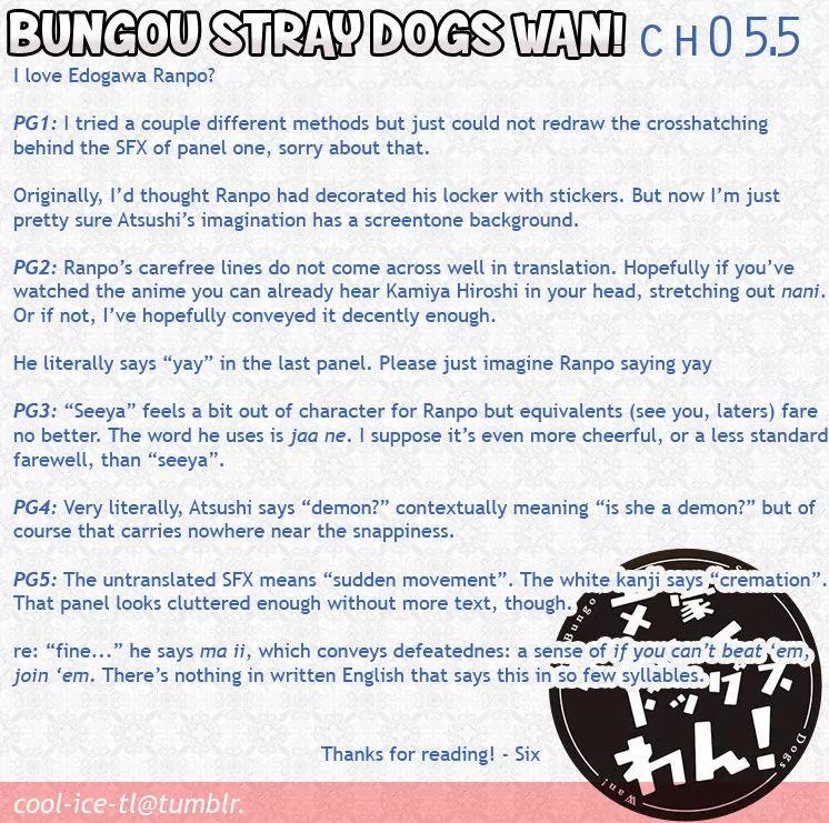 Bungou Stray Dogs Wan! Chapter 5.2 page 6 - Chapter 5.2