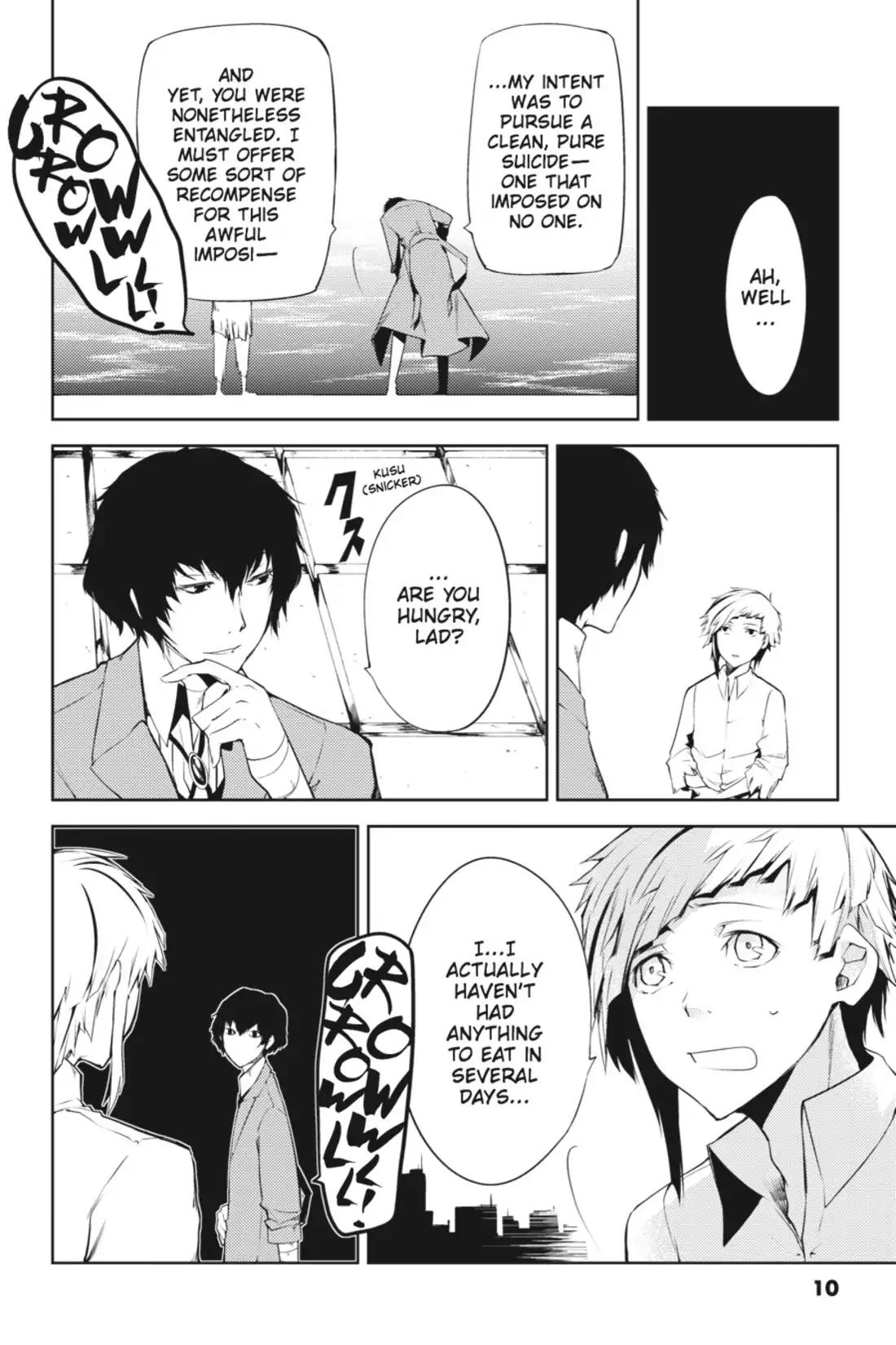 Bungou Stray Dogs Chapter 1 page 10 - Chapter 1: Looking the Gift Tiger in the Mouth