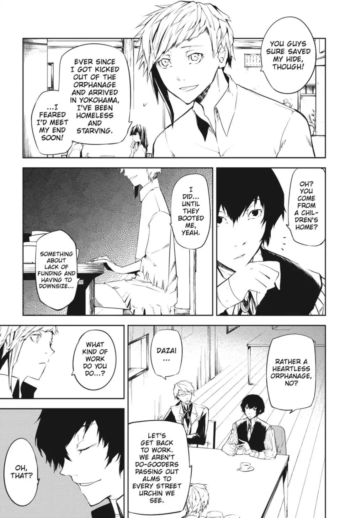 Bungou Stray Dogs Chapter 1 page 17 - Chapter 1: Looking the Gift Tiger in the Mouth
