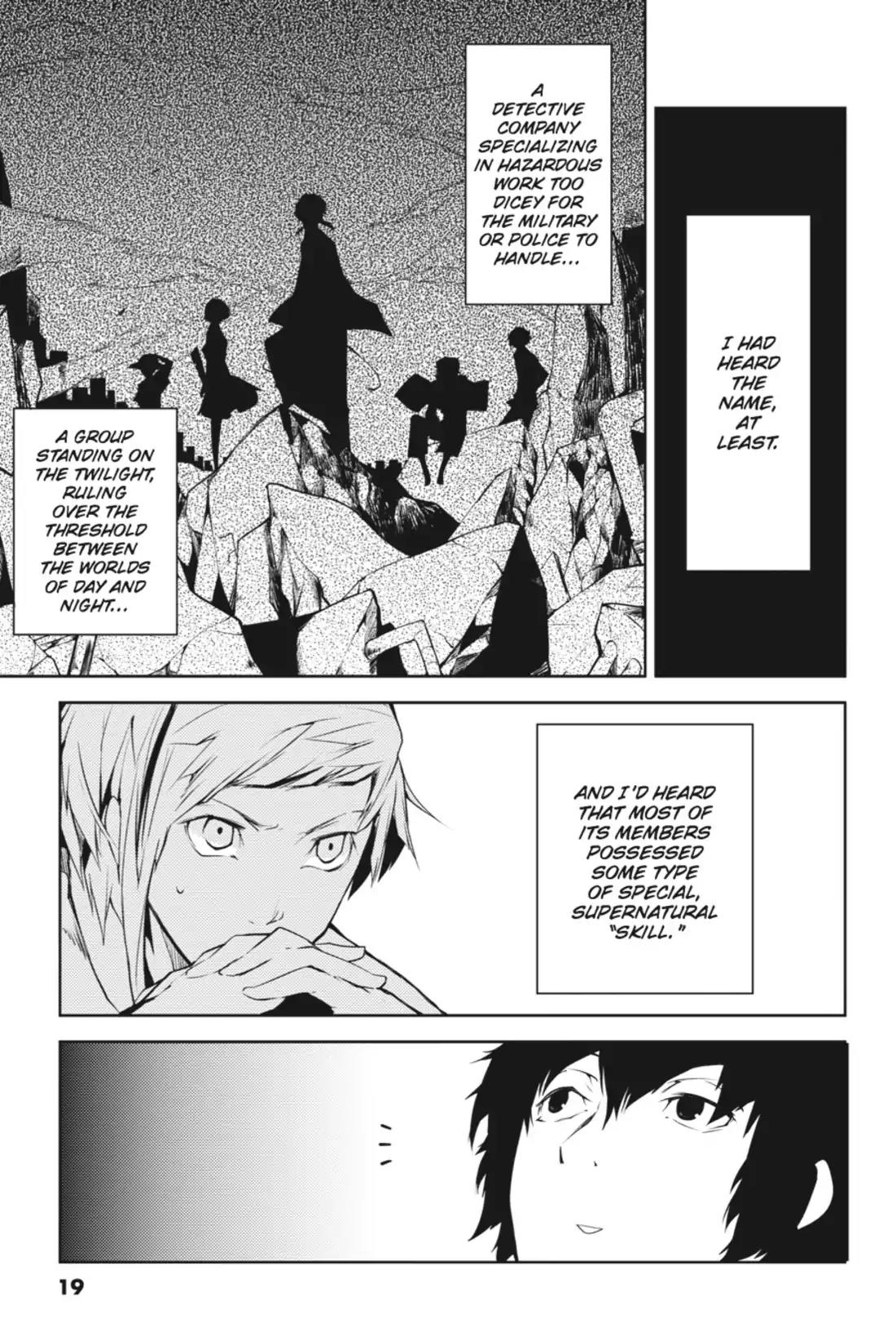 Bungou Stray Dogs Chapter 1 page 19 - Chapter 1: Looking the Gift Tiger in the Mouth