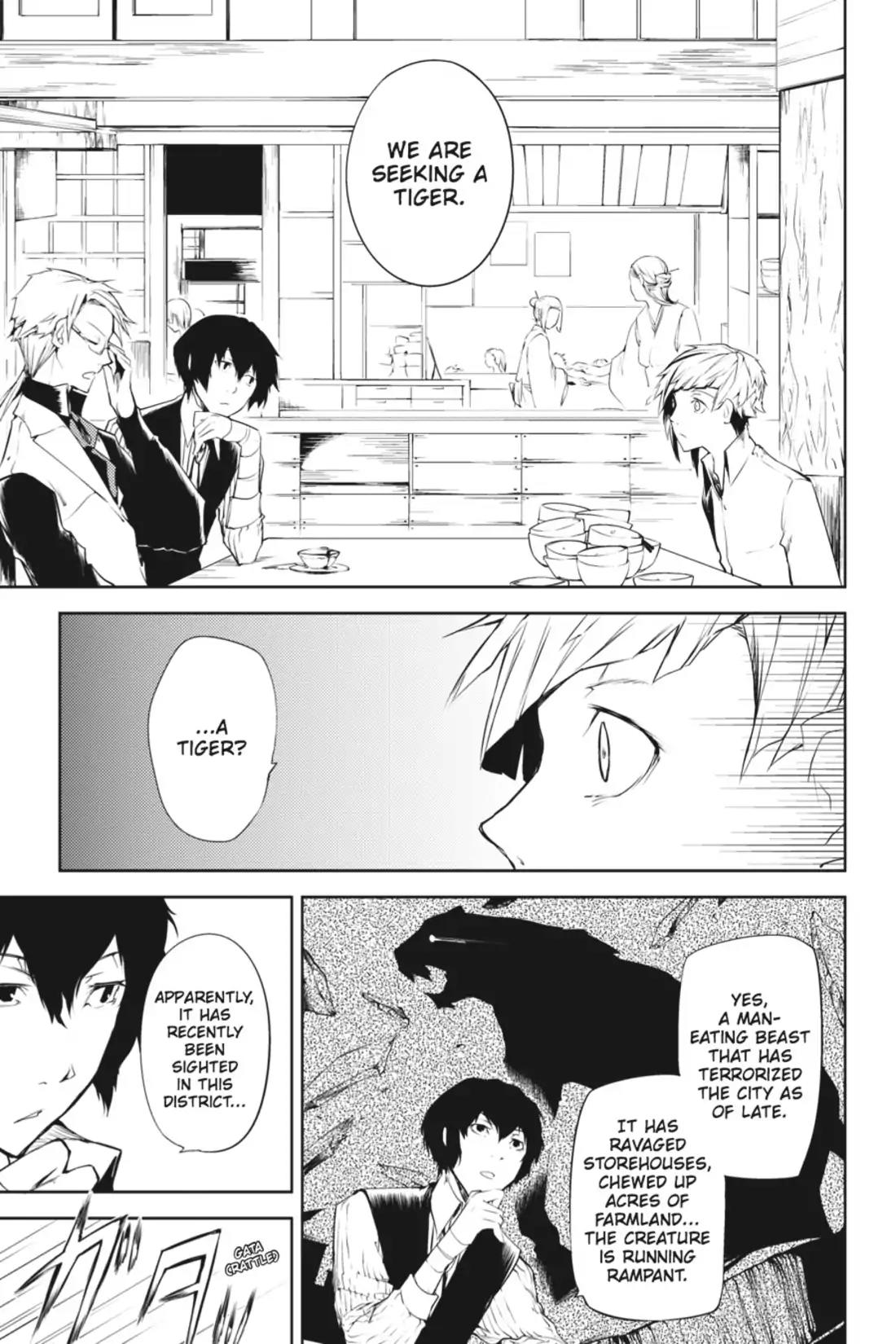Bungou Stray Dogs Chapter 1 page 21 - Chapter 1: Looking the Gift Tiger in the Mouth