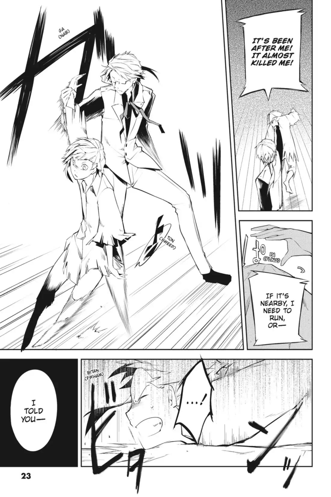 Bungou Stray Dogs Chapter 1 page 23 - Chapter 1: Looking the Gift Tiger in the Mouth