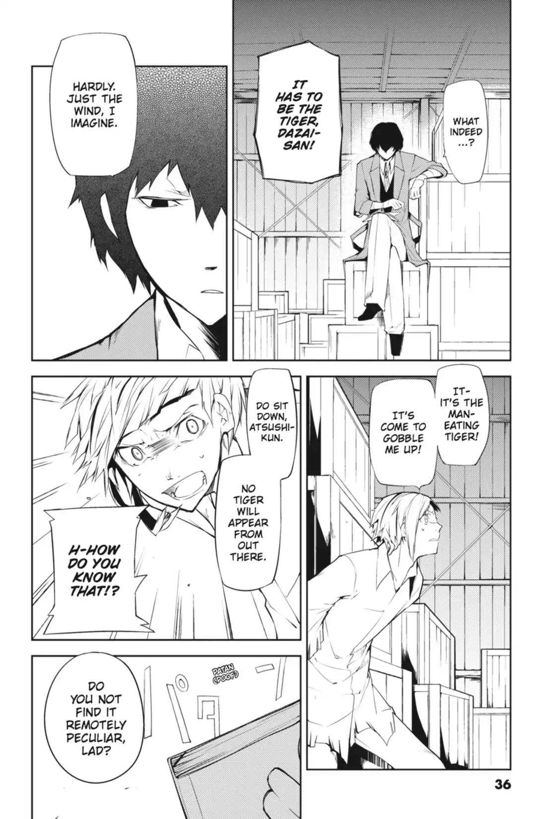 Bungou Stray Dogs Chapter 1 page 36 - Chapter 1: Looking the Gift Tiger in the Mouth