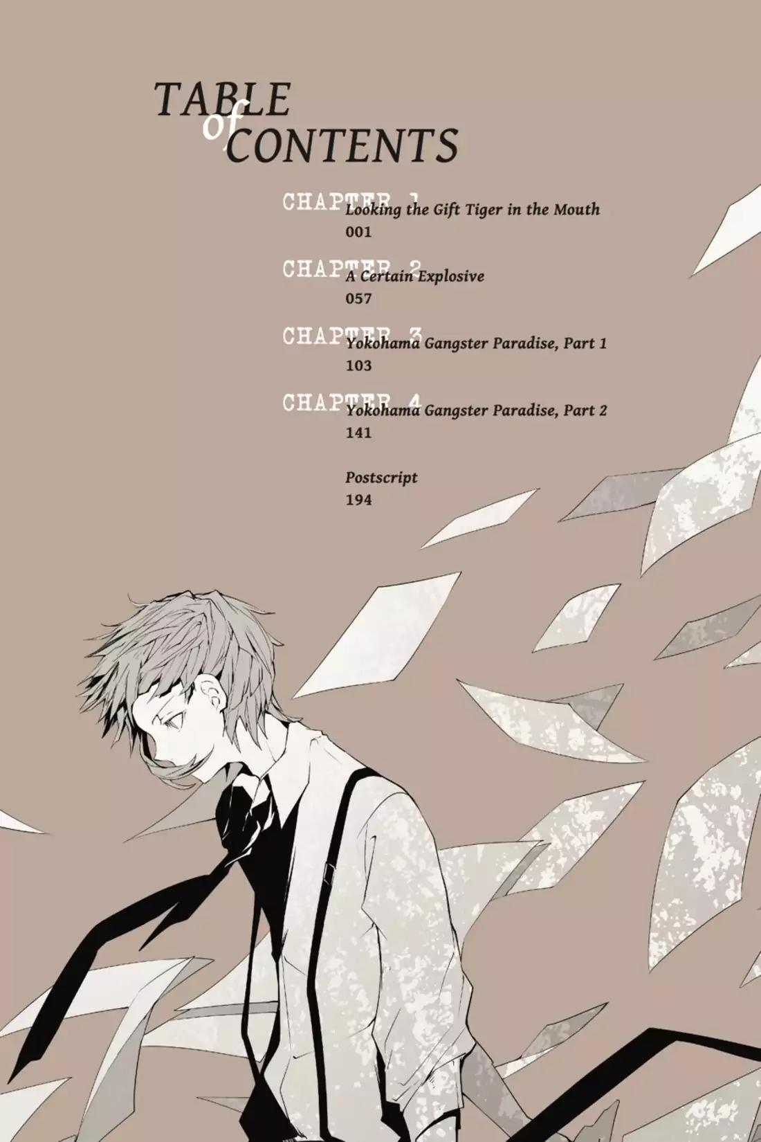 Bungou Stray Dogs Chapter 1 page 4 - Chapter 1: Looking the Gift Tiger in the Mouth