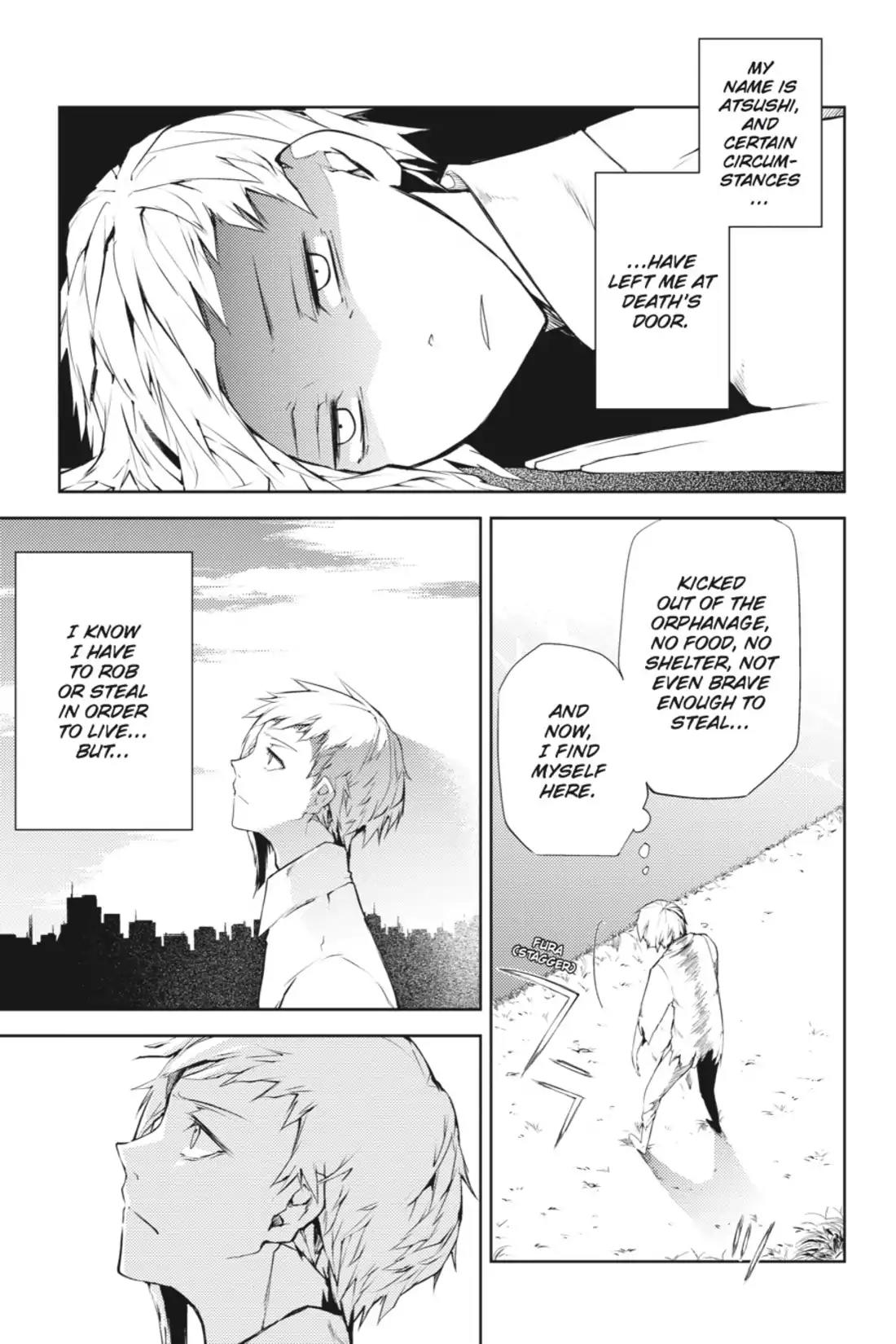 Bungou Stray Dogs Chapter 1 page 5 - Chapter 1: Looking the Gift Tiger in the Mouth