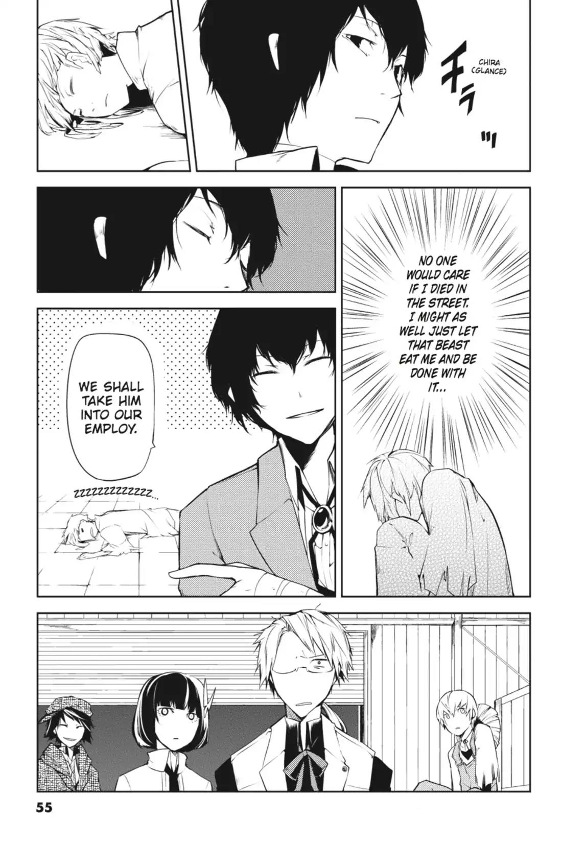 Bungou Stray Dogs Chapter 1 page 54 - Chapter 1: Looking the Gift Tiger in the Mouth