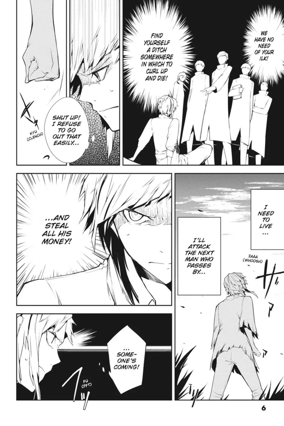 Bungou Stray Dogs Chapter 1 page 6 - Chapter 1: Looking the Gift Tiger in the Mouth