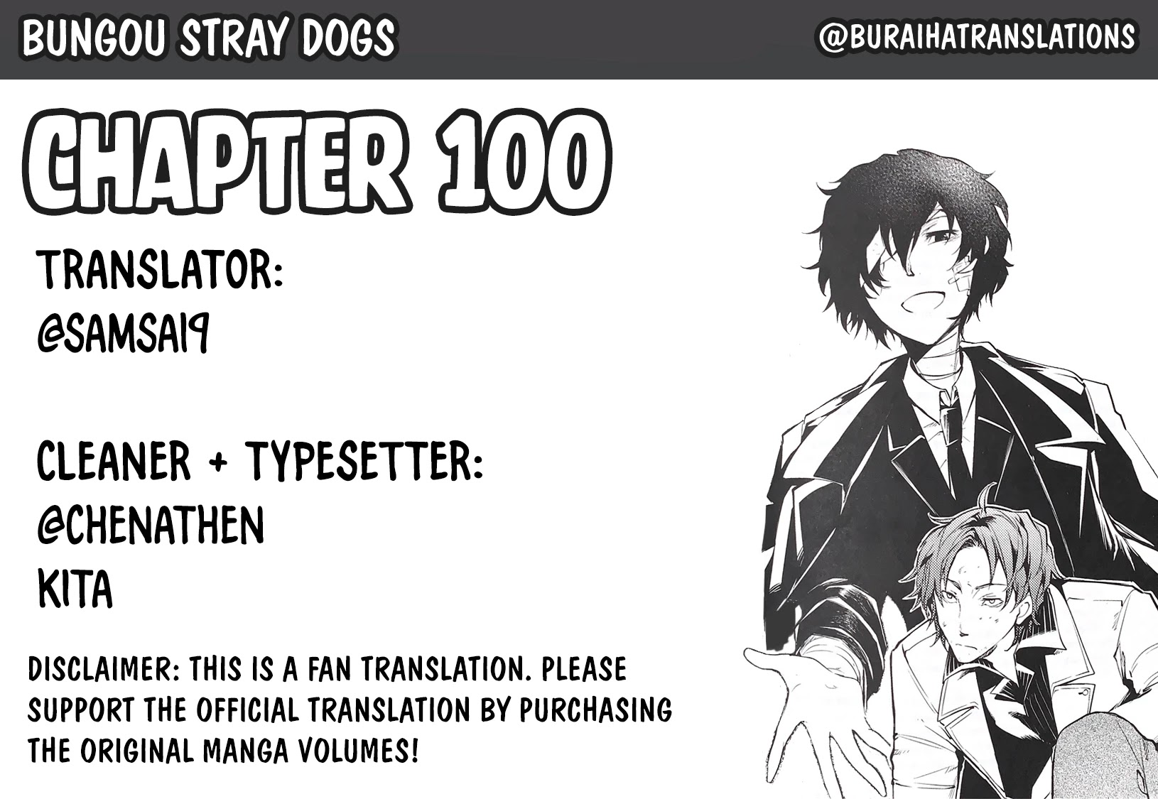 Bungou Stray Dogs Chapter 100 page 1 - Chapter 100: Port in the Sky, Part 9