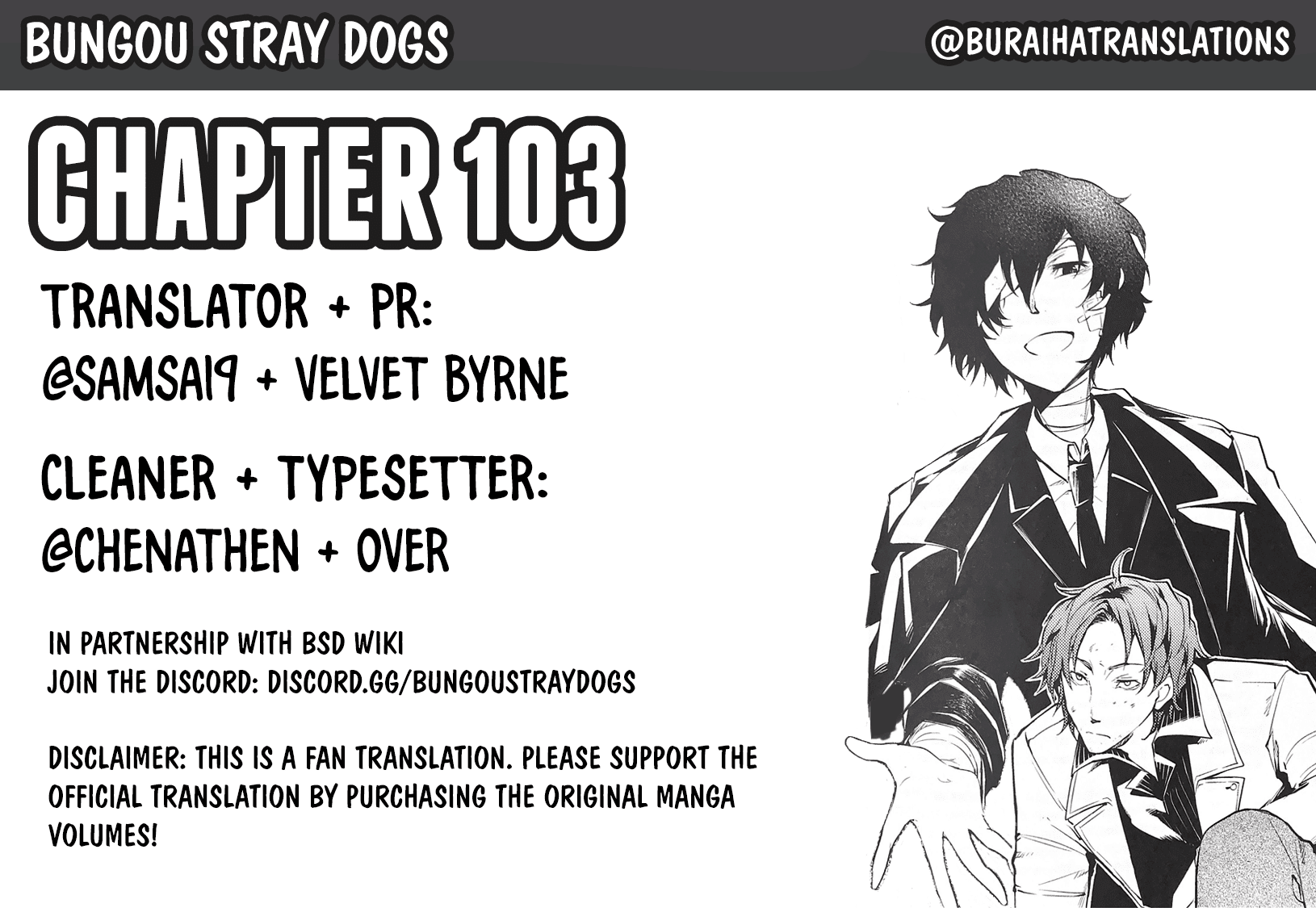 Bungou Stray Dogs Chapter 103 page 1 - Chapter 103: Wicked Realms Beyond Mankind, Part 2 Section 1