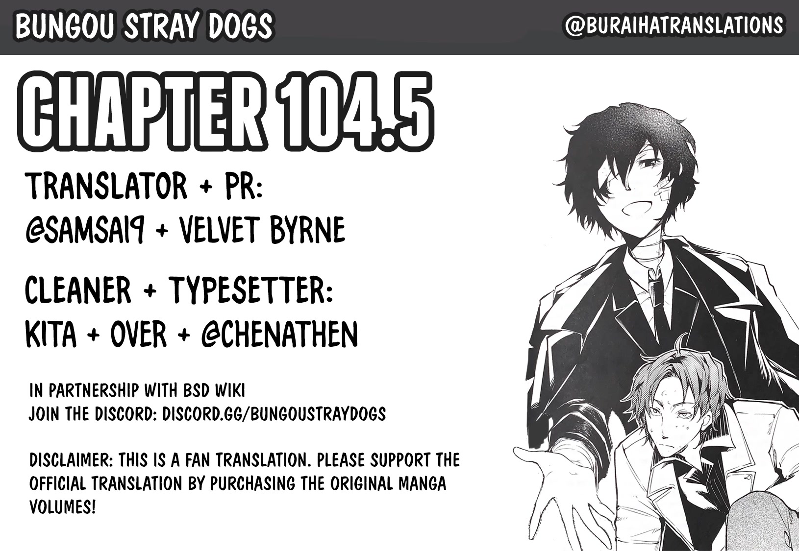 Bungou Stray Dogs Chapter 104.5 page 1 - Chapter 104.5: Two Fortunes Part 2