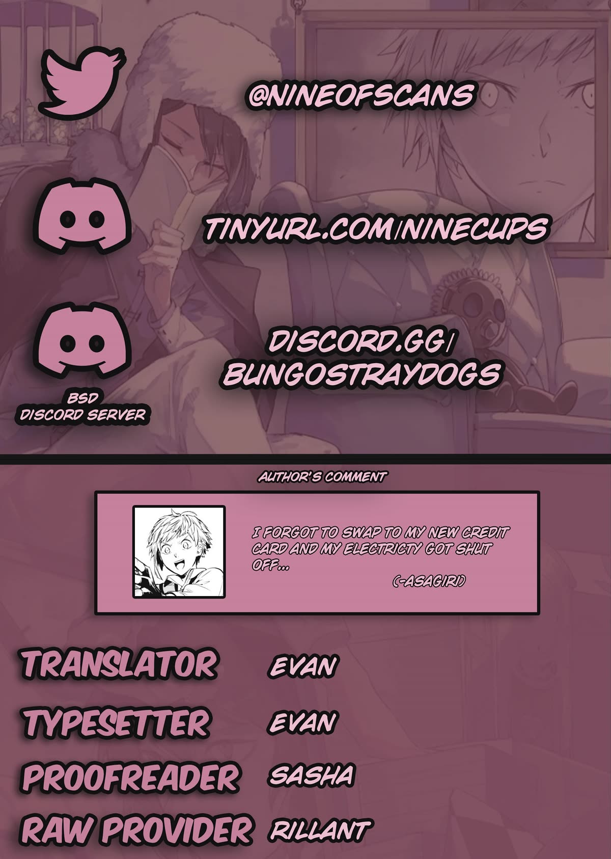 Bungou Stray Dogs Chapter 112 page 1 - Chapter 112: Why Have You Forsaken Me