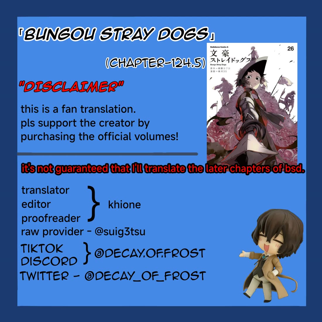 Bungou Stray Dogs Chapter 124.5 page 1 - Chapter 124.5