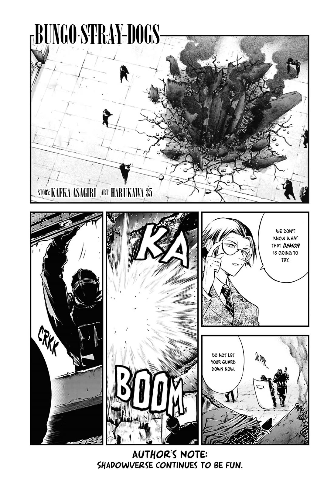 Bungou Stray Dogs Chapter 127 page 1 - Chapter 127: Parting Does Not Sound a Bell
