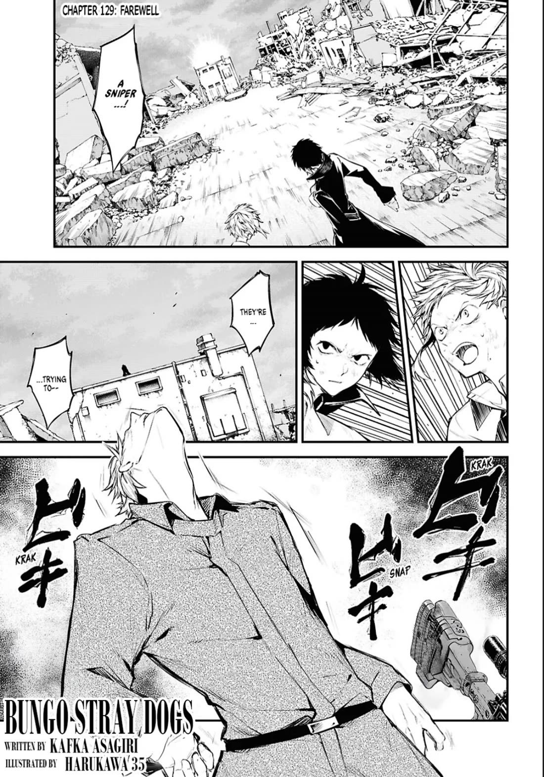 Bungou Stray Dogs Chapter 129 page 1 - Chapter 129: “Farewell”