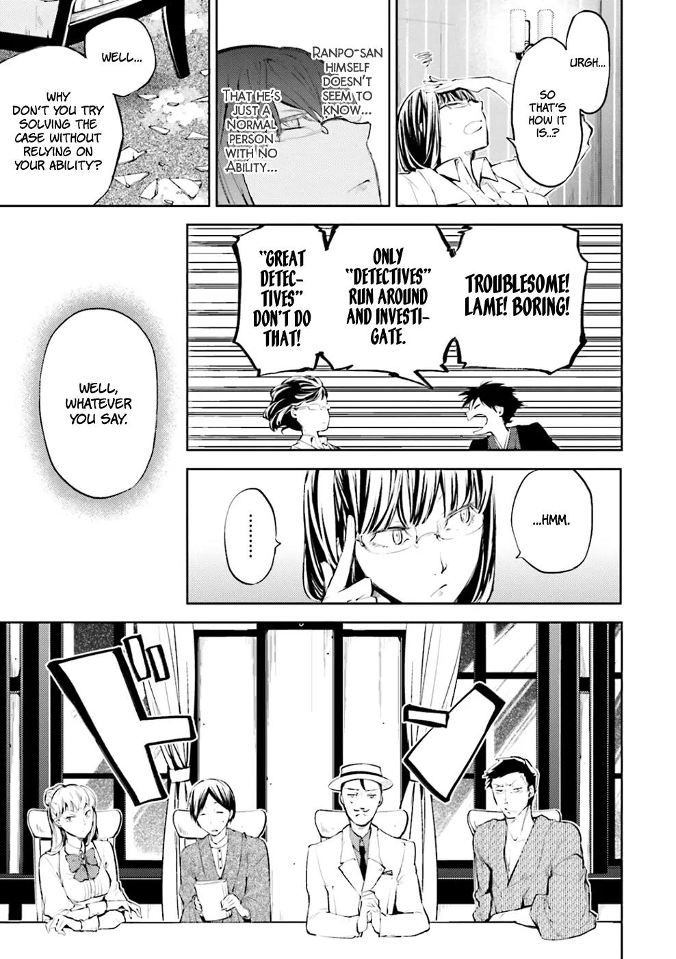 Bungou Stray Dogs Chapter 32 page 22 - Chapter 32: Poe and Ranpo