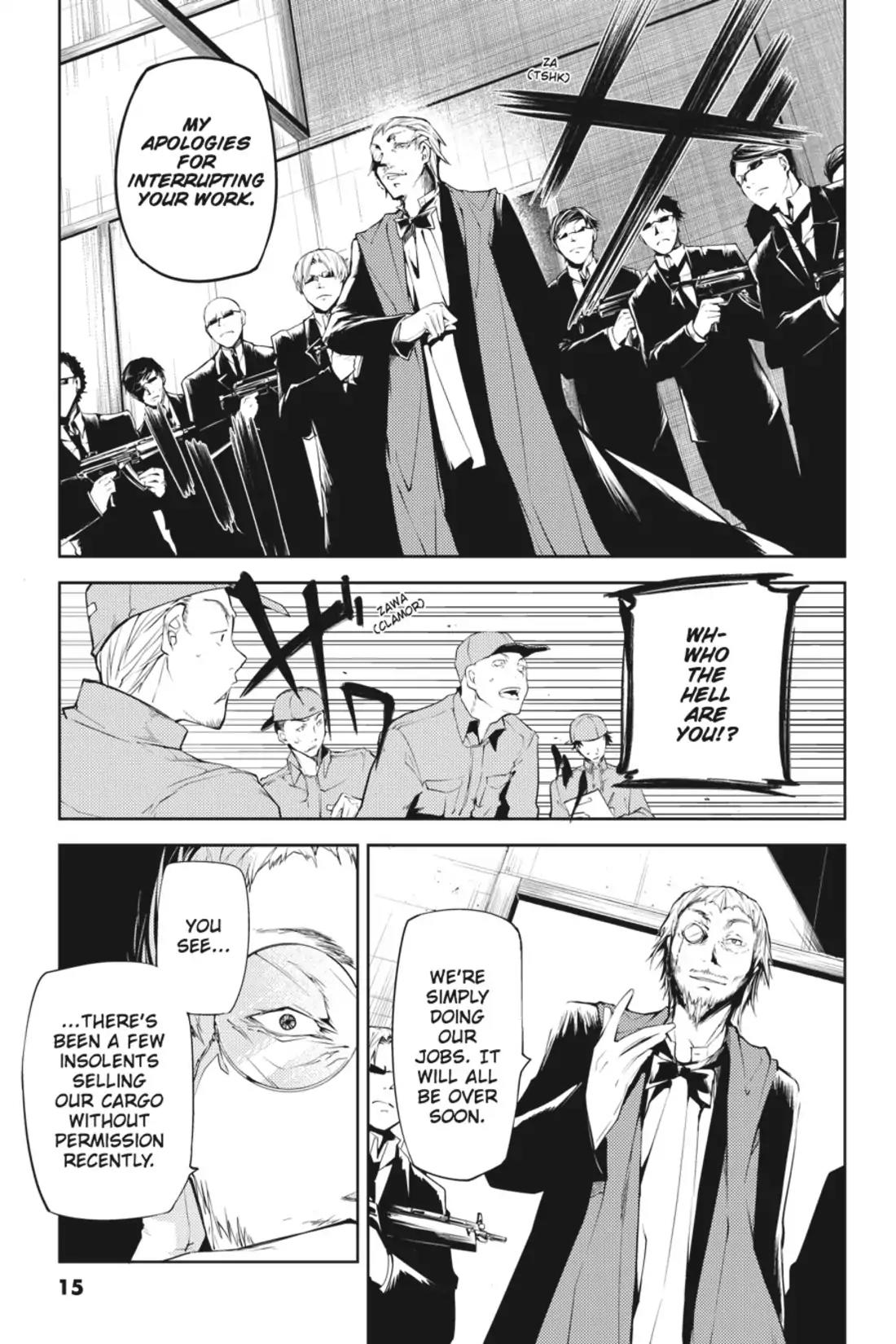Bungou Stray Dogs Chapter 5 page 15 - Chapter 5: The Fatalist's Sorrow