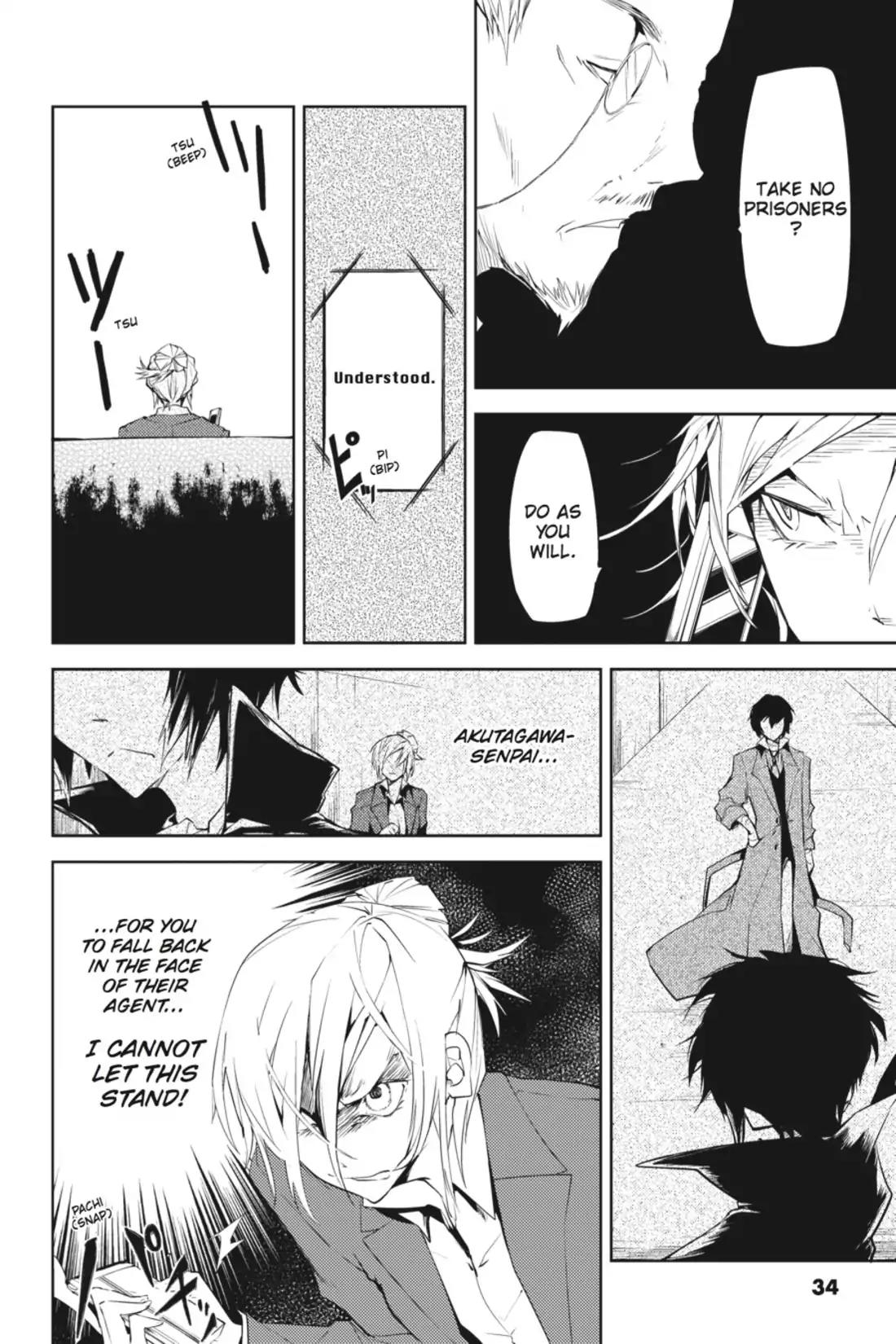 Bungou Stray Dogs Chapter 5 page 34 - Chapter 5: The Fatalist's Sorrow