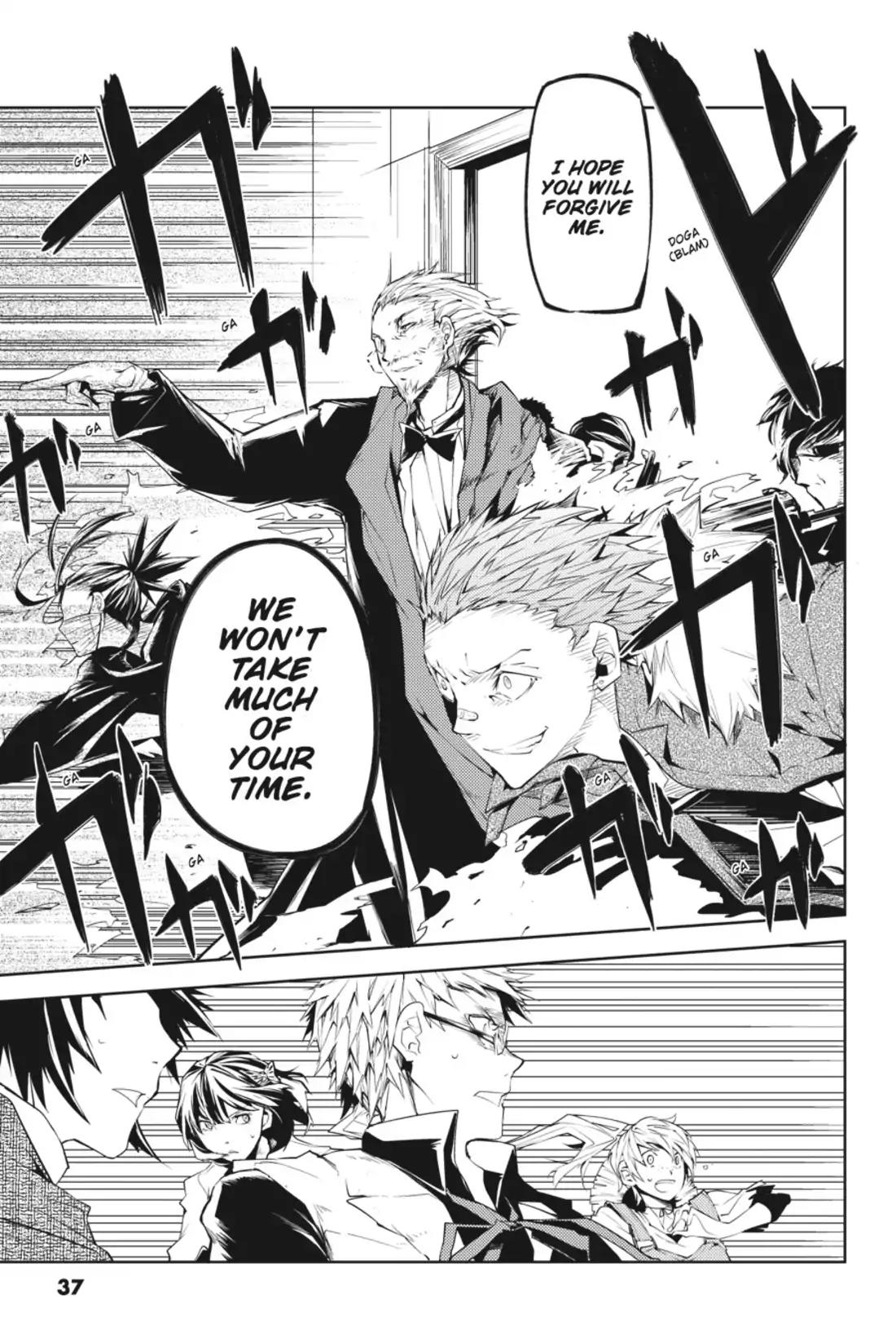 Bungou Stray Dogs Chapter 5 page 37 - Chapter 5: The Fatalist's Sorrow
