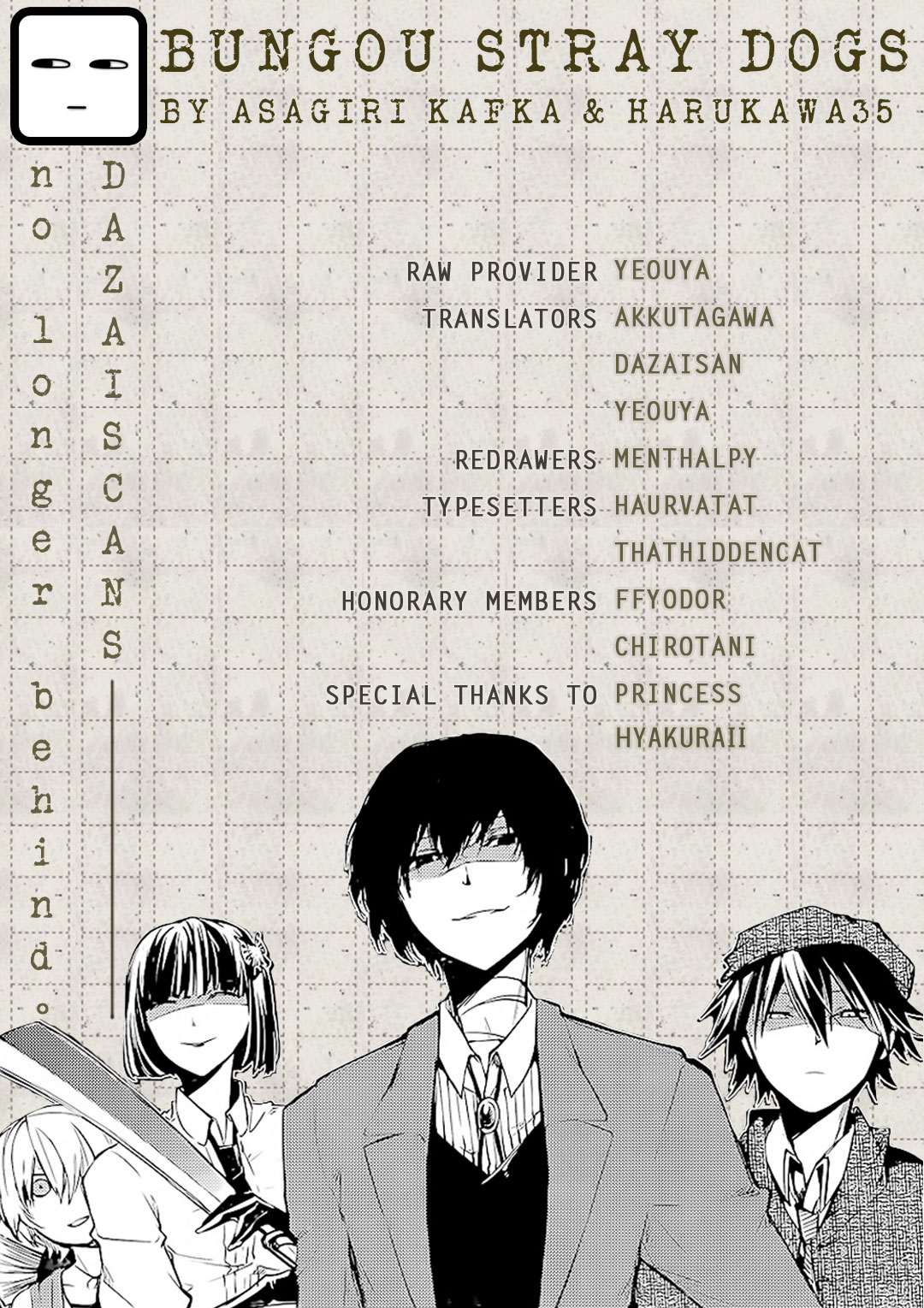 Bungou Stray Dogs Chapter 64 page 1 - Chapter 64: You and I Are Children of Sin
