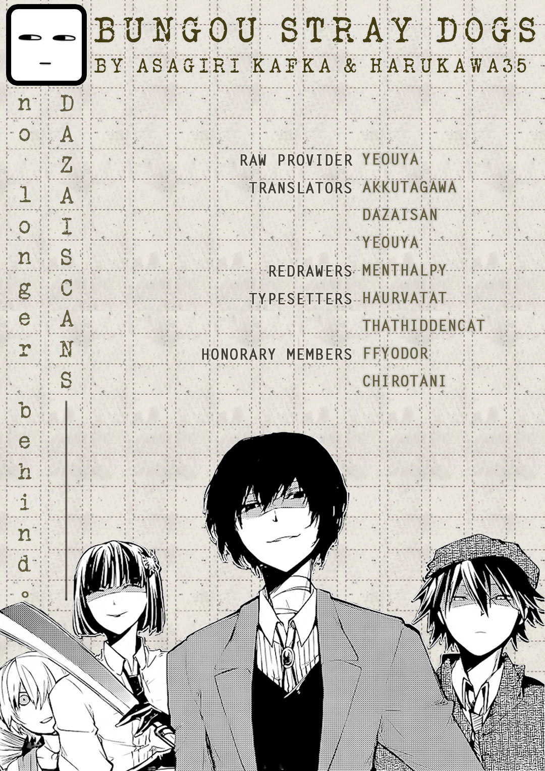 Bungou Stray Dogs Chapter 69 page 1 - Chapter 69: Record of a Jailbreak