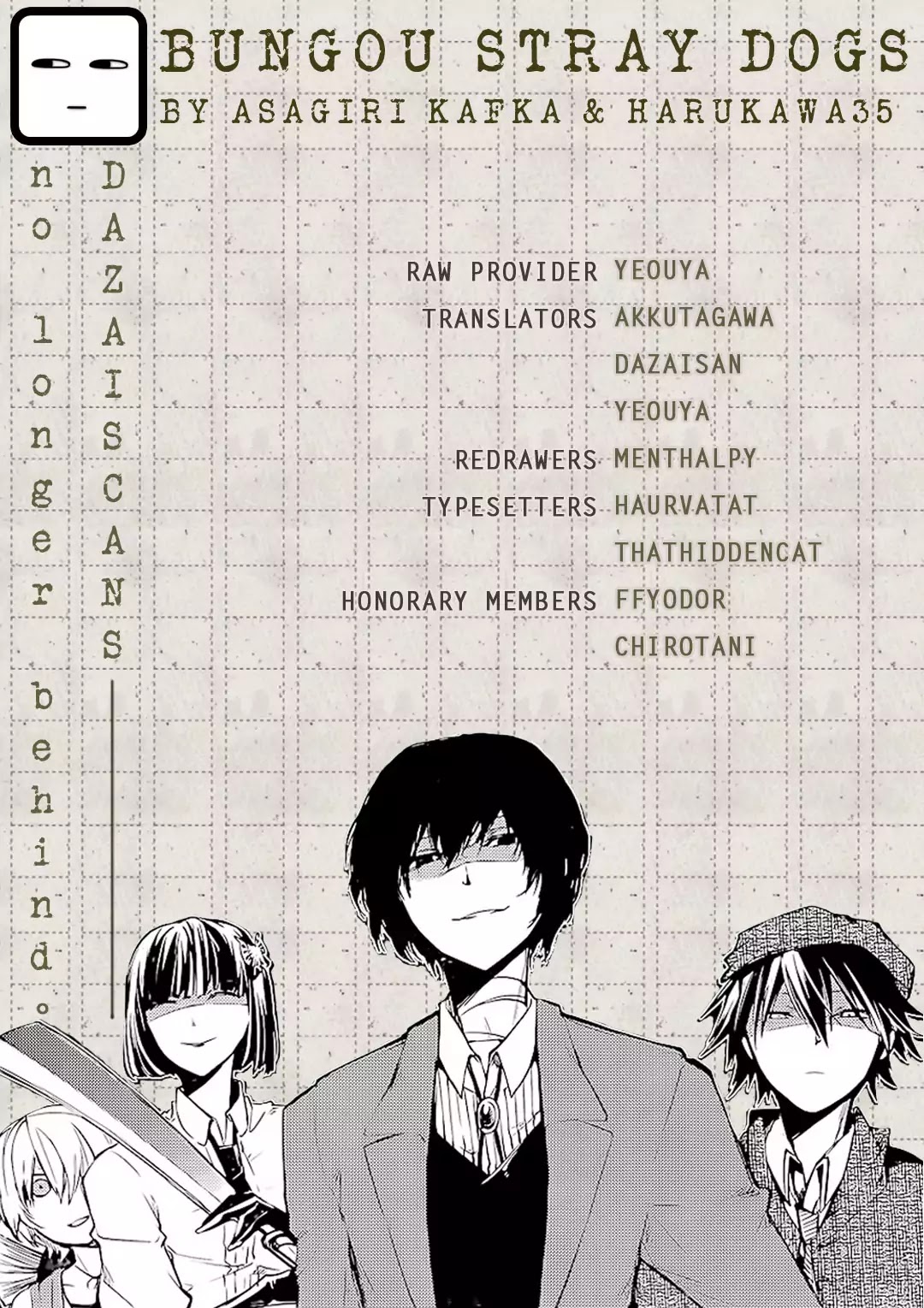 Bungou Stray Dogs Chapter 70 page 1 - Chapter 70: Record of a Jailbreak, Conclusion