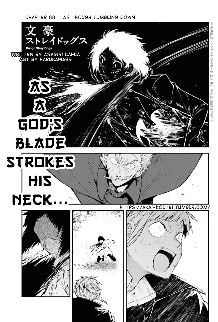 Bungou Stray Dogs Chapter 88 page 3 - Chapter 88: As Though Tumbling Down