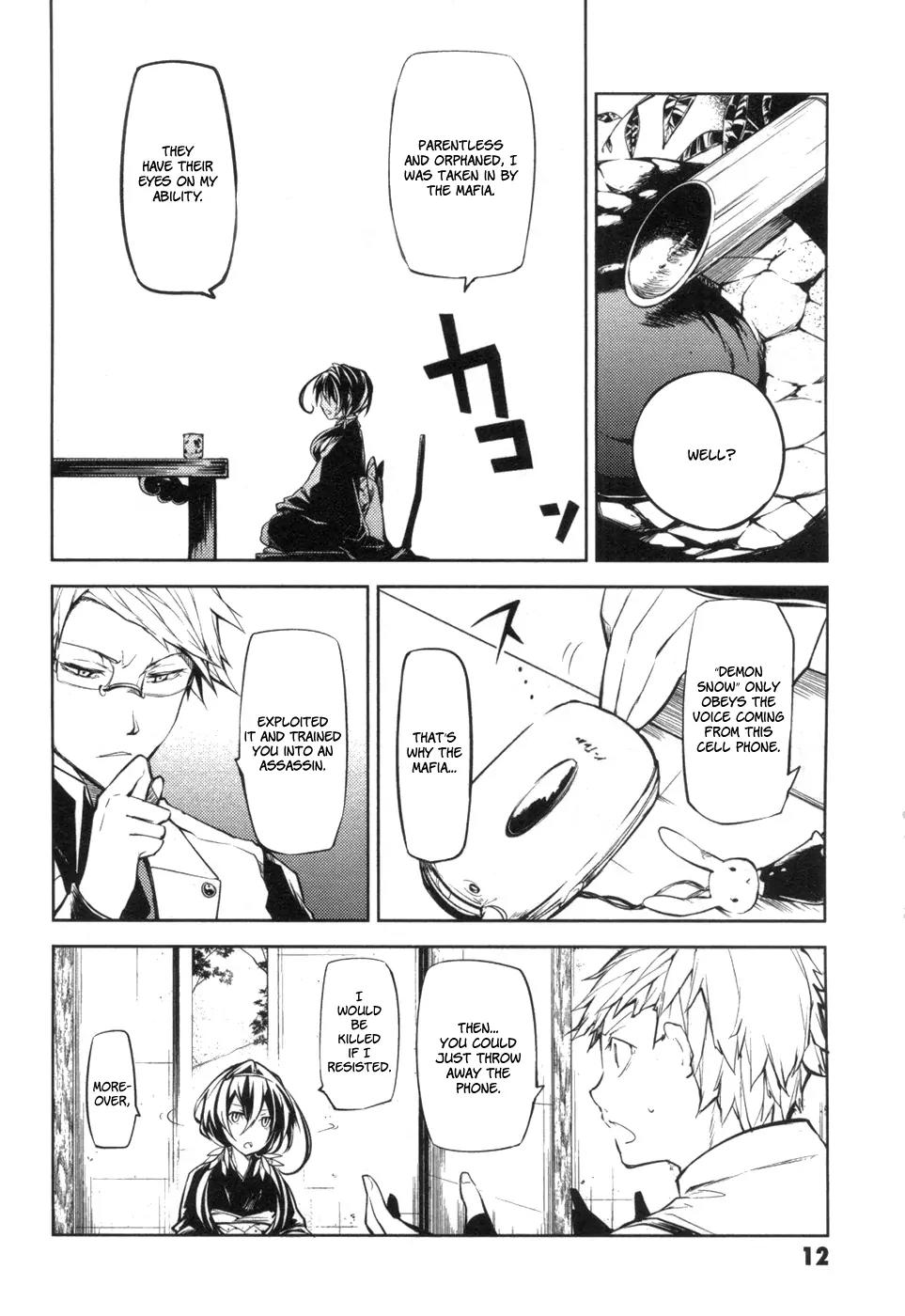Bungou Stray Dogs Chapter 9 page 13 - Chapter 9: Beautiful People Are Like Silent Statues