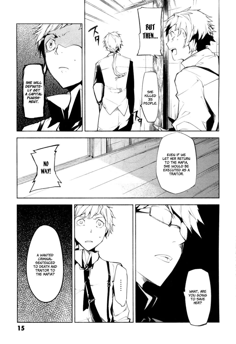 Bungou Stray Dogs Chapter 9 page 16 - Chapter 9: Beautiful People Are Like Silent Statues