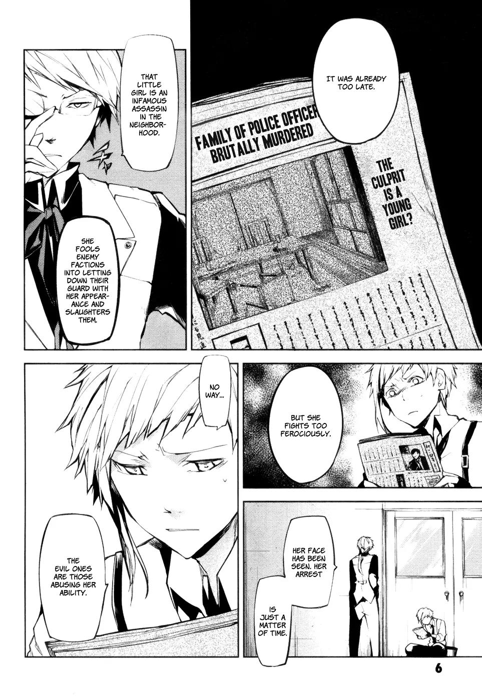 Bungou Stray Dogs Chapter 9 page 7 - Chapter 9: Beautiful People Are Like Silent Statues
