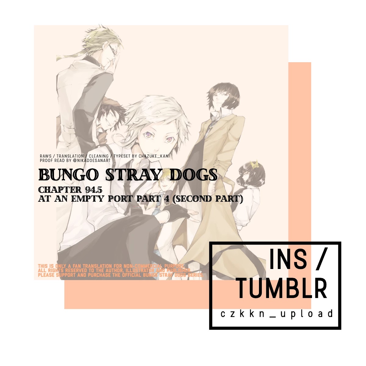 Bungou Stray Dogs Chapter 94.5 page 1 - Chapter 94.5: At an Empty Port Part 4 (Second Part)