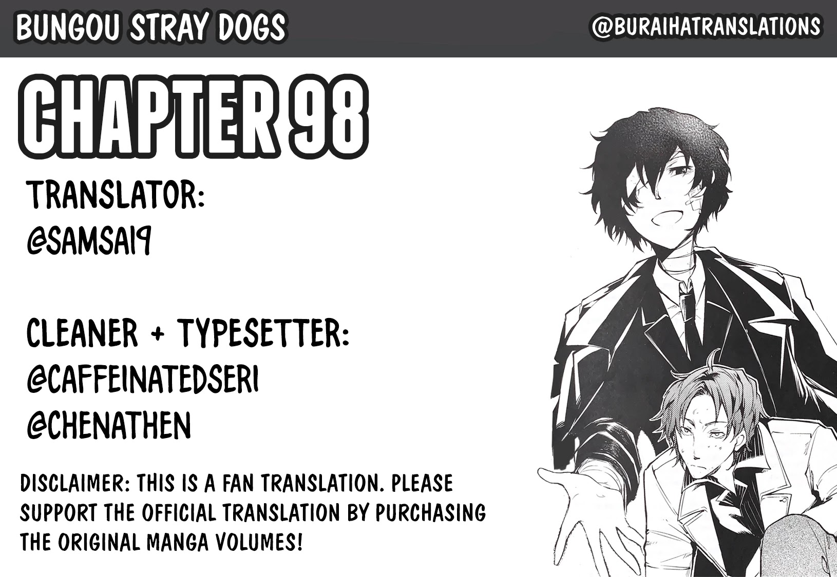 Bungou Stray Dogs Chapter 98 page 1 - Chapter 98: In the Pier of the Sky Part 7