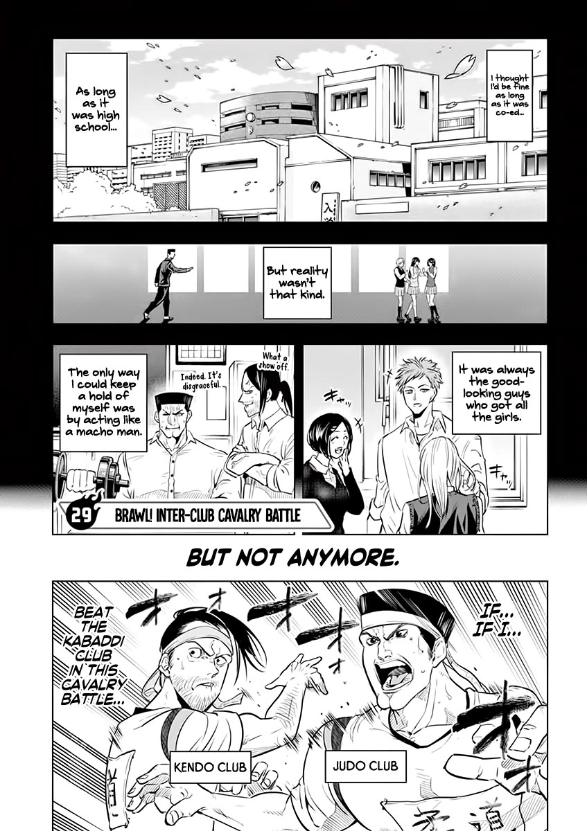 Burning Kabaddi Chapter 29 page 1 - Chapter 29: Brawl! Inter-Club Cavalry Battle