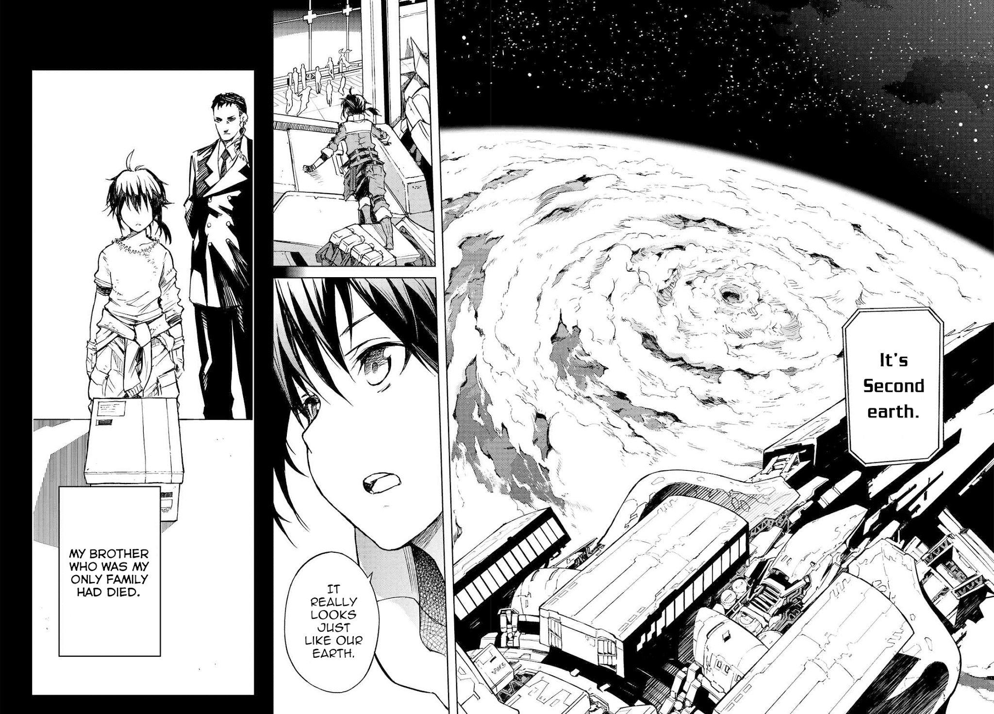 Buster Dress Chapter 1 page 14 - Chapter 1: Second-Earth. Dropping.