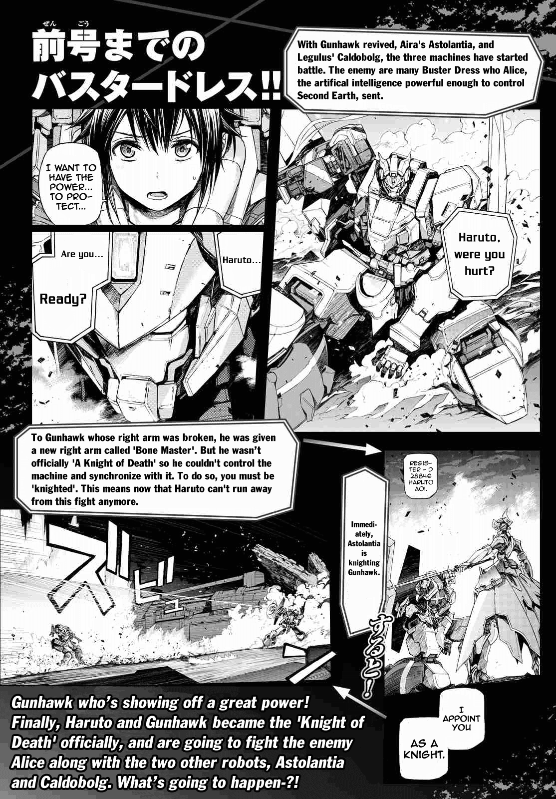 Buster Dress Chapter 7 page 2 - Chapter 7: The Knight of Death.