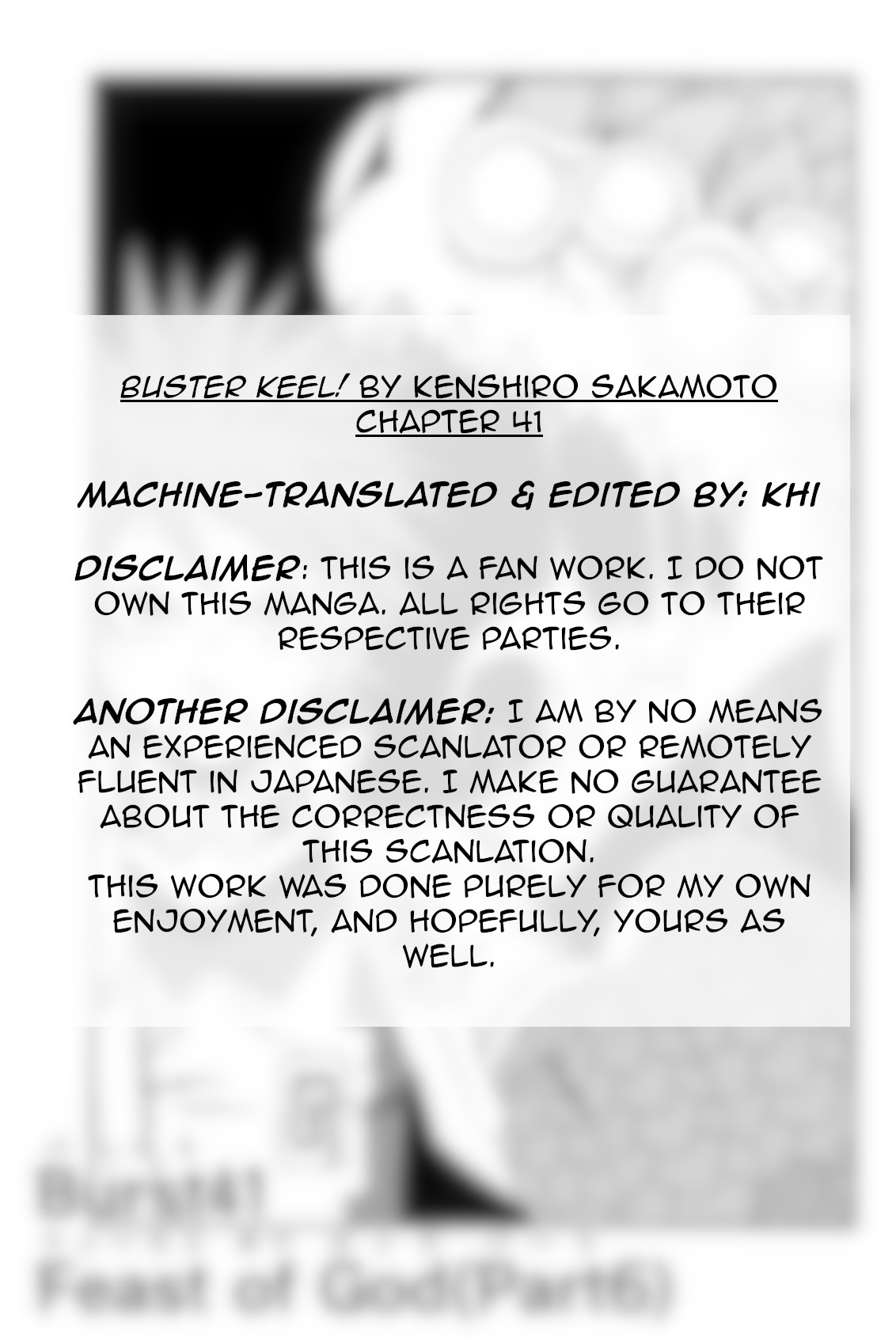 Buster Keel! Chapter 41 page 2 - Chapter 41: Feast of God (Part 6)