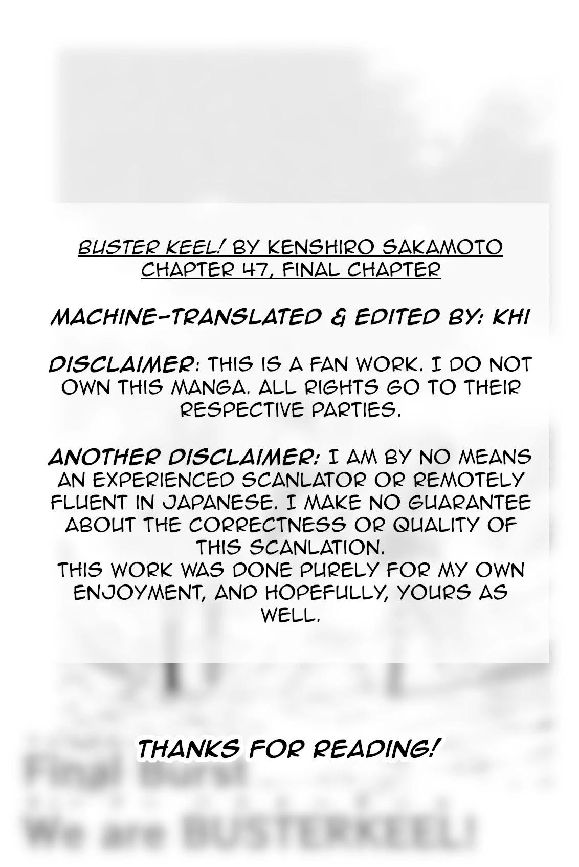 Buster Keel! Chapter 47 page 2 - Chapter 47: We are BUSTERKEEL! [END]