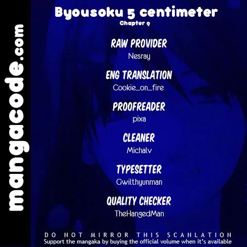 Byousoku 5 Centimeter Chapter 9 page 1 - Chapter 9: End Theme 3
