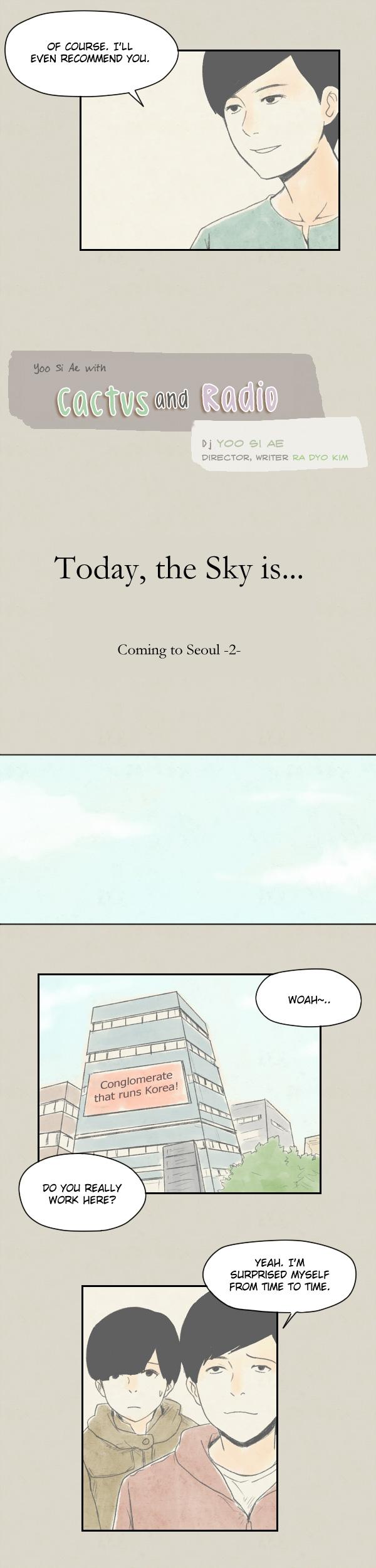 Cactus and Radio Chapter 28.2 page 3 - Chapter 28 v2 : Today, the Sky is... Coming to Seoul [2]
