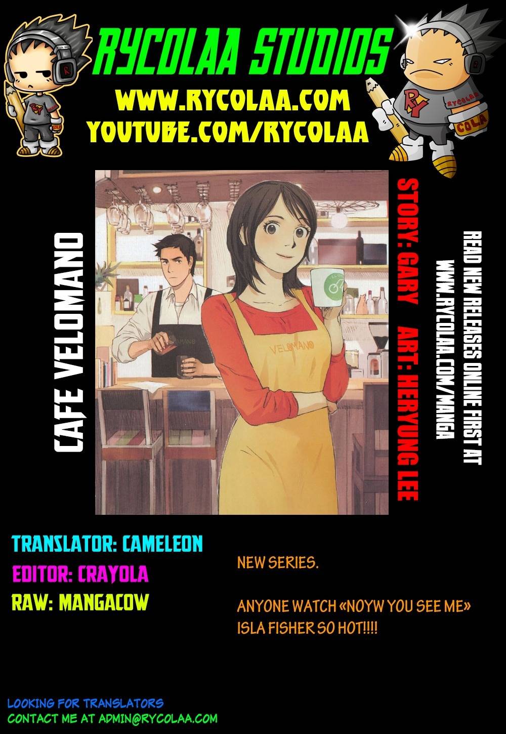 Cafe Velomano Chapter 1 page 1 - Chapter 1: Café Velomano