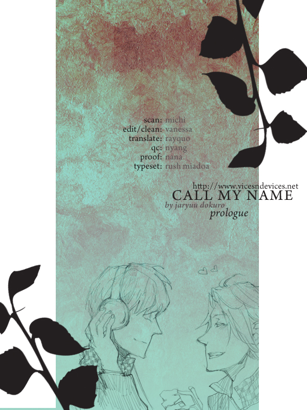 Call My Name (JARYUU Dokuro) Chapter 0 page 1 - Chapter 0 : [Oneshot]