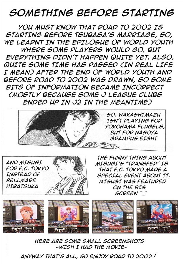 Captain Tsubasa Road to 2002 Chapter 1 page 1 - Chapter 1: Road to 2002