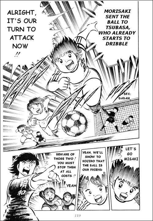 Captain Tsubasa Chapter 20 page 13 - Chapter 20: You Must Not Fear Your Friend, The Ball!