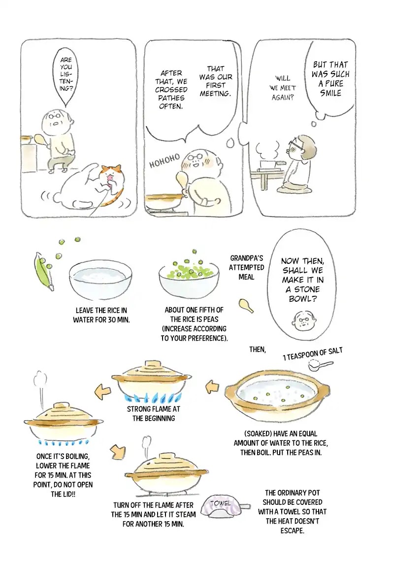 Cat and Grandpa Chapter 3 page 8 - Chapter 3: Green Pea Rice