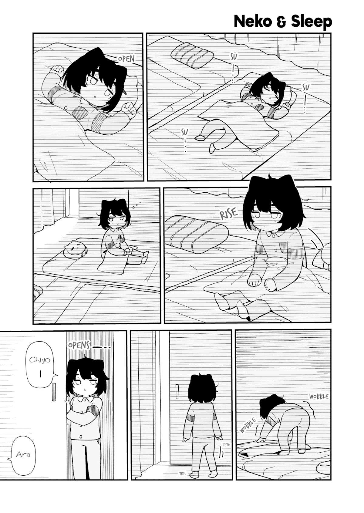 Cat & Chiyo Chapter 9 page 1 - Chapter 9: Neko & Sleep