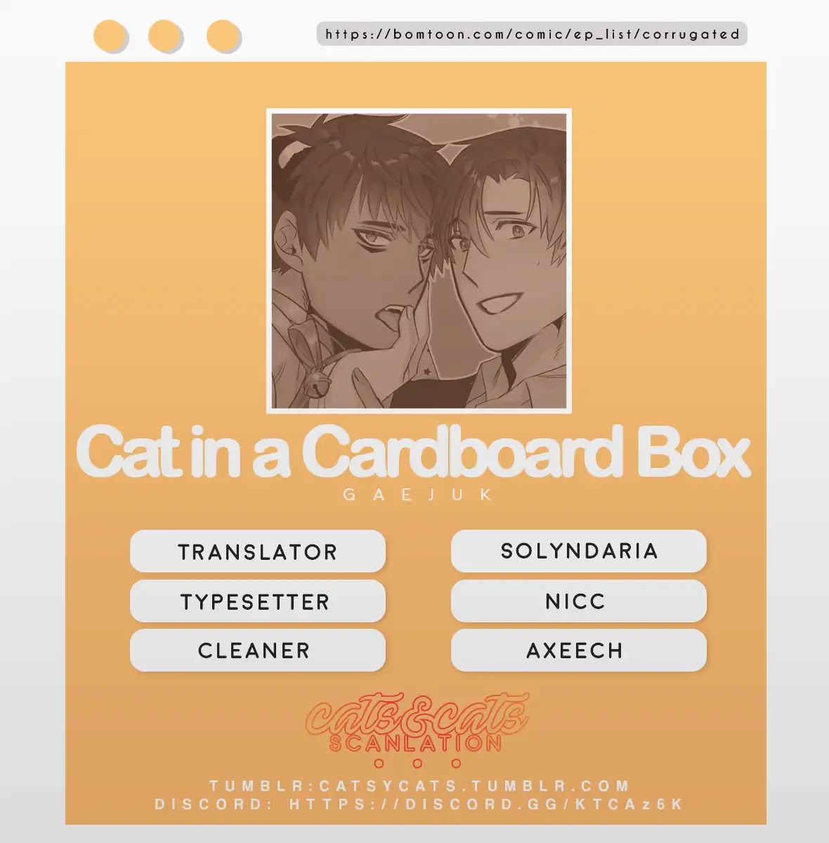 Cat in a Cardboard Box Chapter 1 page 1 - Chapter 1