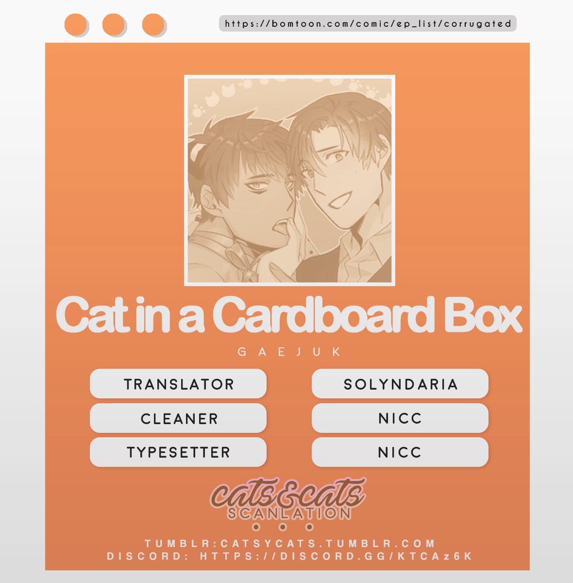 Cat in a Cardboard Box Chapter 5 page 1 - Chapter 5