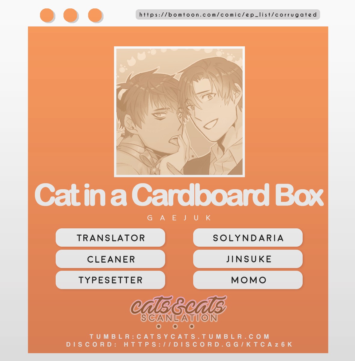 Cat in a Cardboard Box Chapter 7 page 1 - Chapter 7