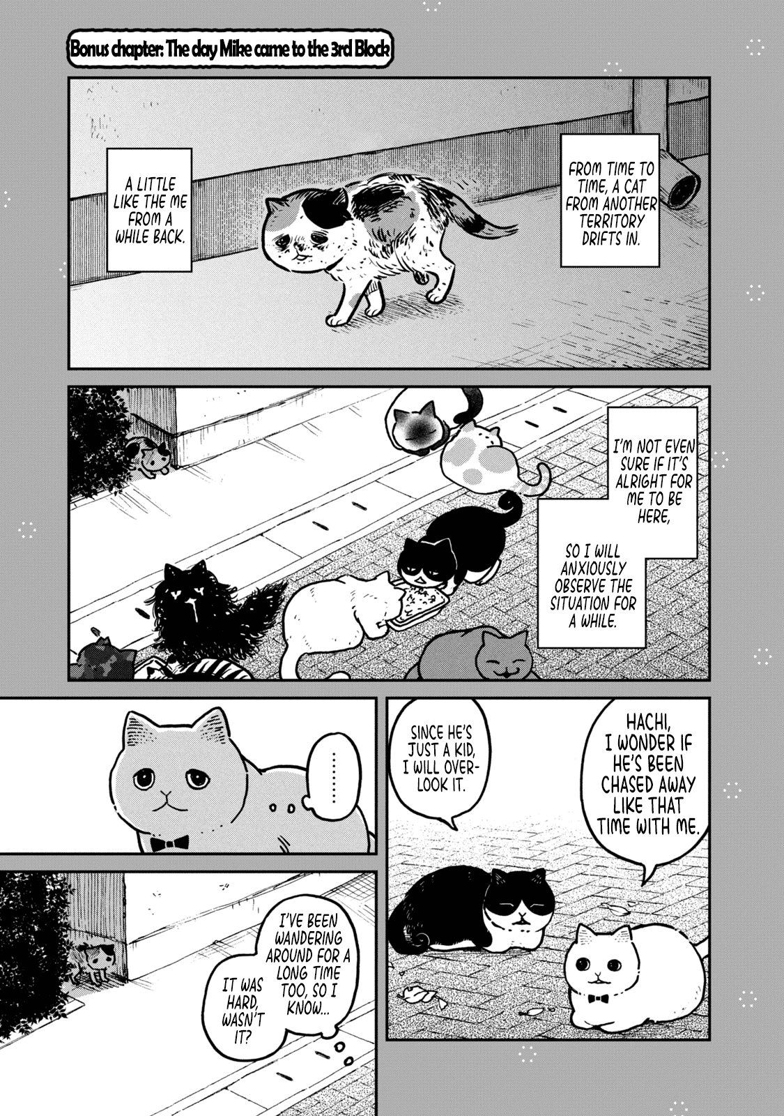 Cat Partners: Maruru and Hachi Chapter 3.1 page 1 - Chapter 3.1: Bonus chapter: The day Mike came to the 3rd Block