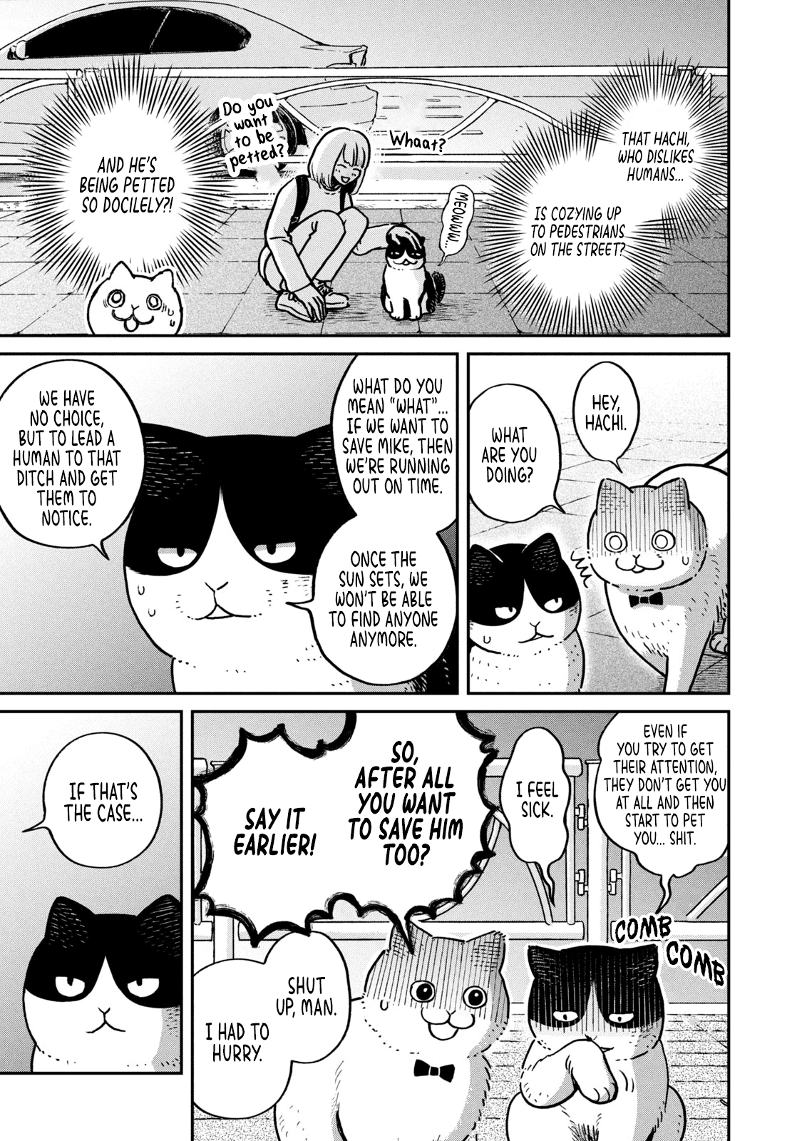 Cat Partners: Maruru and Hachi Chapter 6 page 12 - Chapter 6: Mike's rescue mission